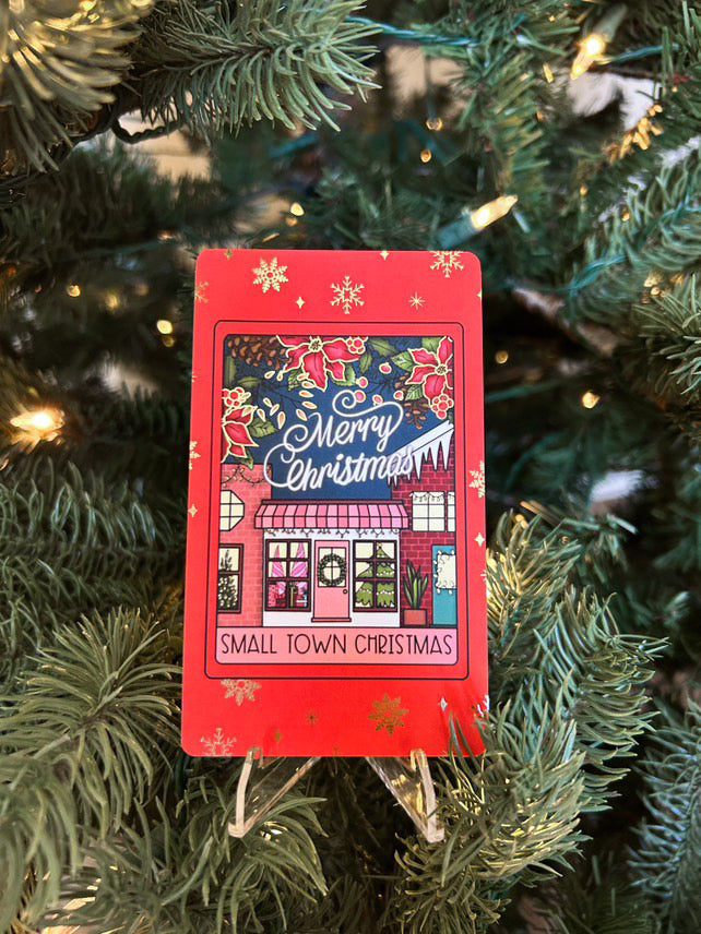 Foiled Small Town Christmas Tarot Card