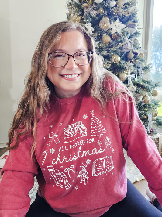 All Booked for Christmas sweatshirt