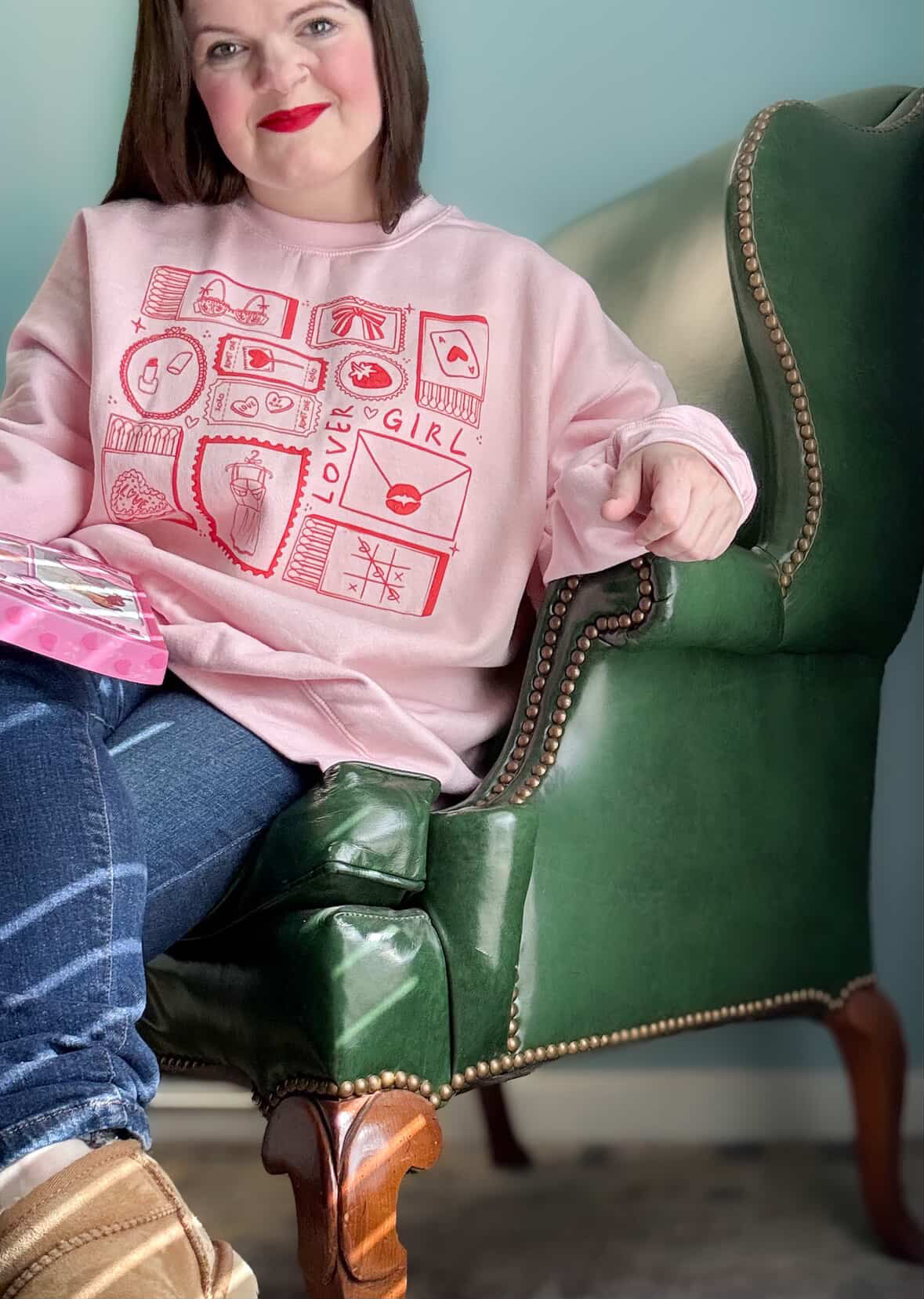 Lover Girl Postage Stamps Sweatshirt
