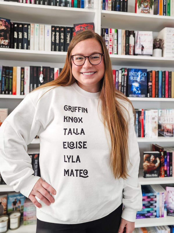 The Edens Character Names Devney Perry Sweatshirt