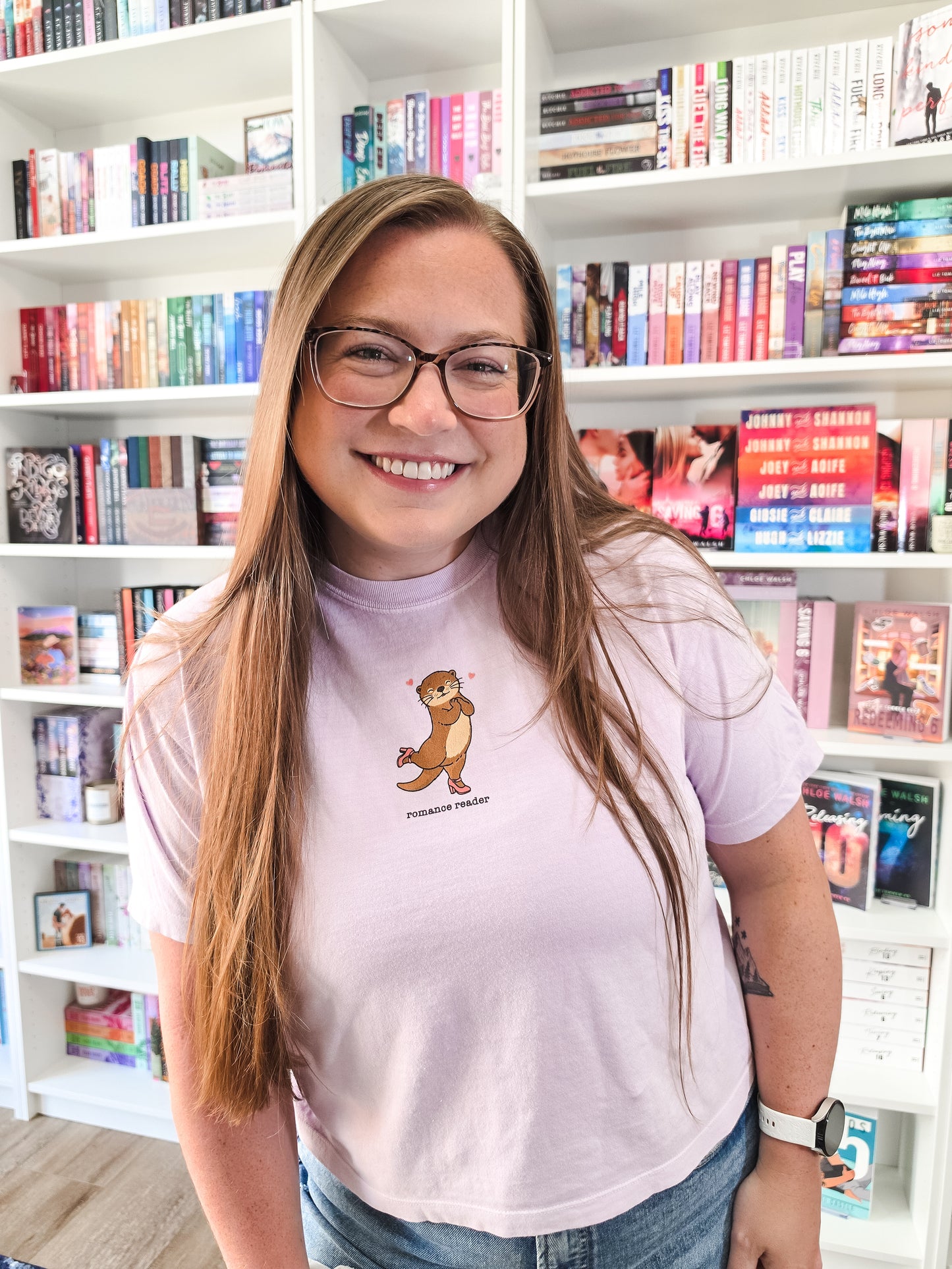 Romance Reader Otter heavyweight boxy tee