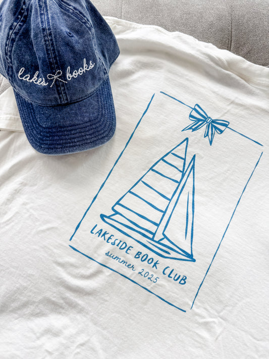 Lakeside Book Club (white) pocket t-shirt
