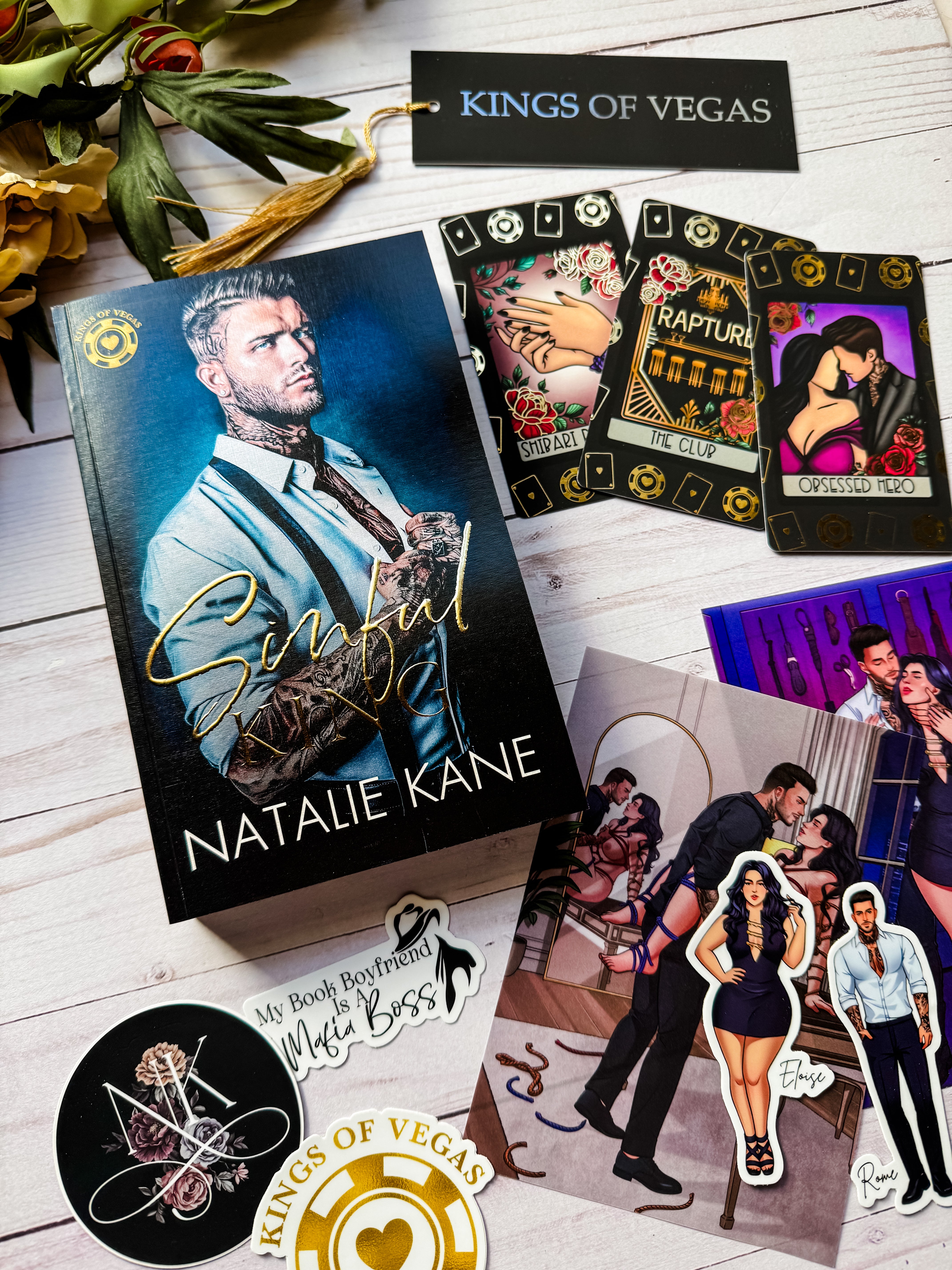 Sinful King by Natalie Kane FOILED Tarot Set & Bookmark (LIMITED