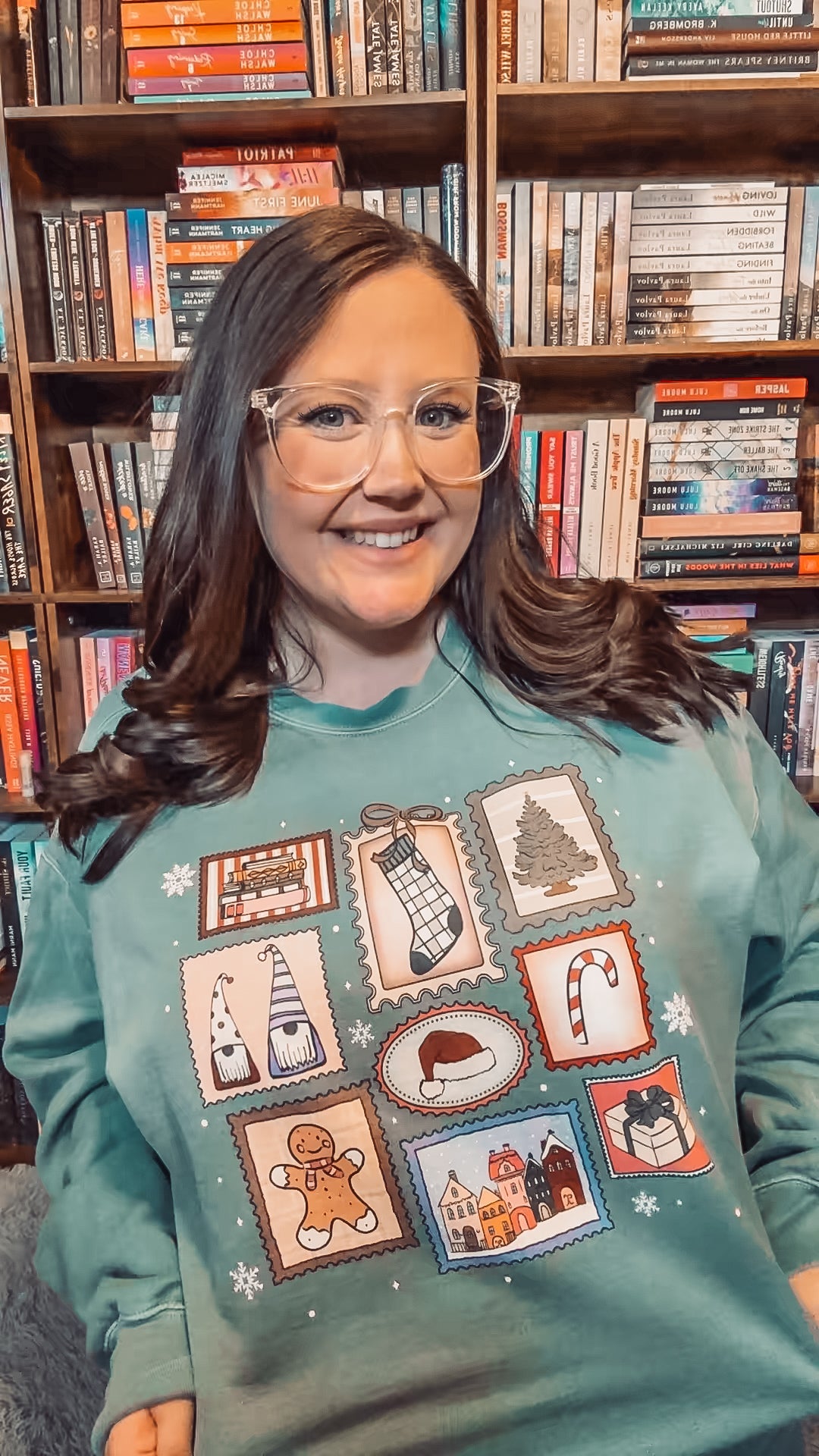 Christmas Postage Stamp sweatshirt