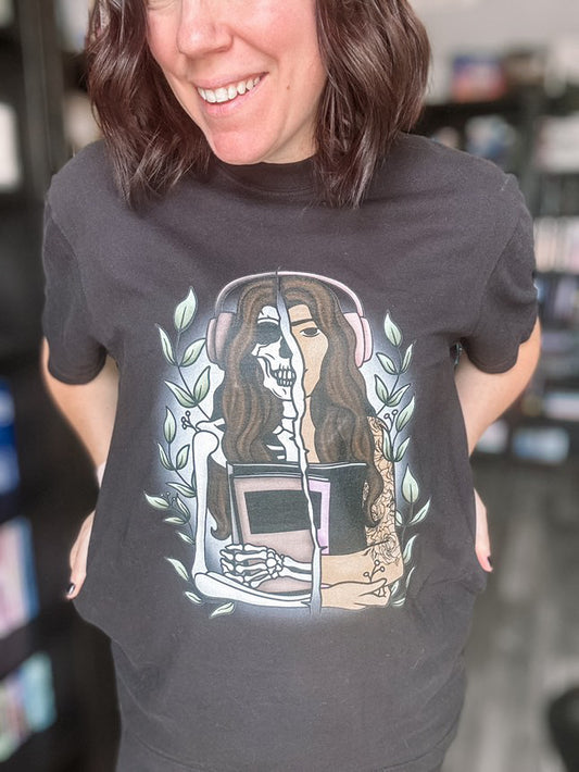 Audiobook Skeleton heavyweight t-shirt