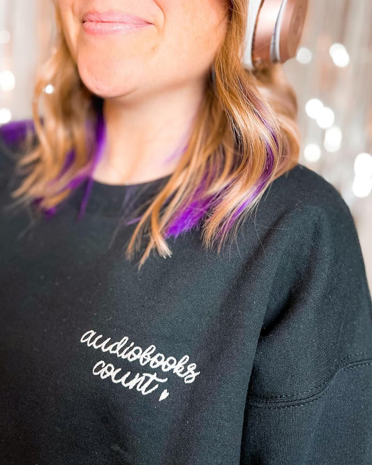 Audiobooks Count Embroidered Sweatshirt