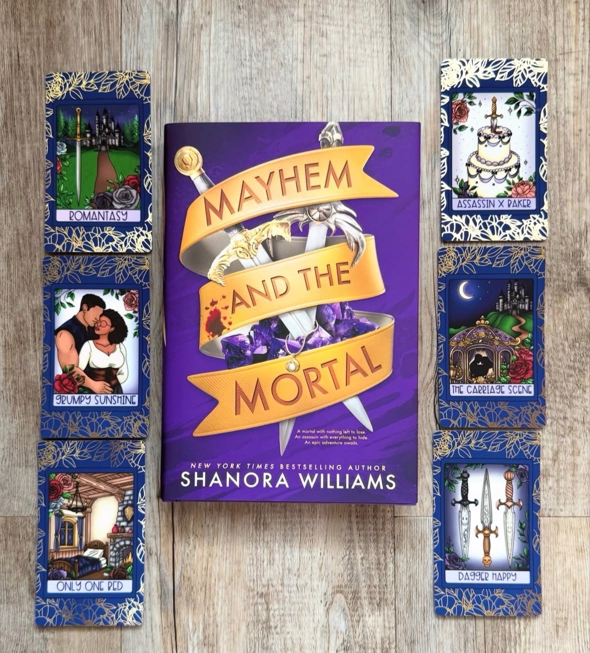 Mayhem And The Mortal by Shanora Williams Foiled Tarot Set