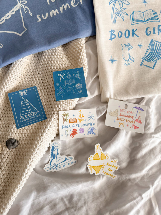 Book Girl Summer Collection sticker bundle