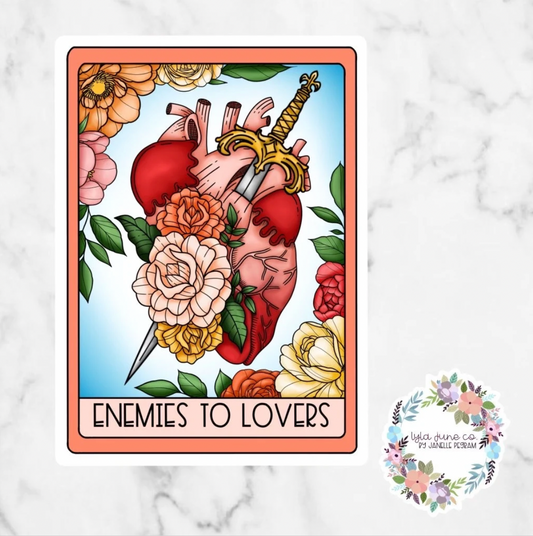 Enemies to Lovers Tarot Card sticker - Meet Your Match by Kandi Steiner