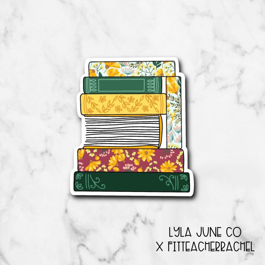 FitTeacherRachel x LylaJuneCo Book Stack Sticker