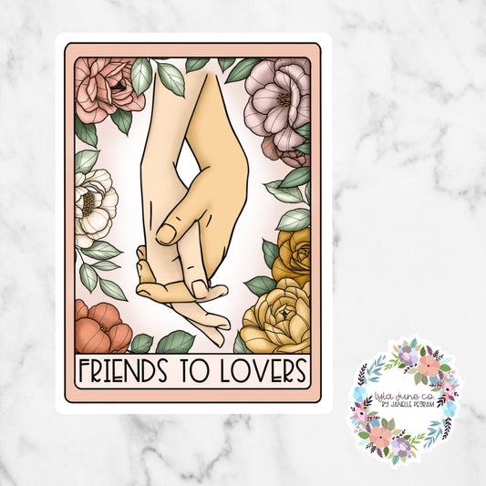 Friends to Lovers Tarot Card sticker