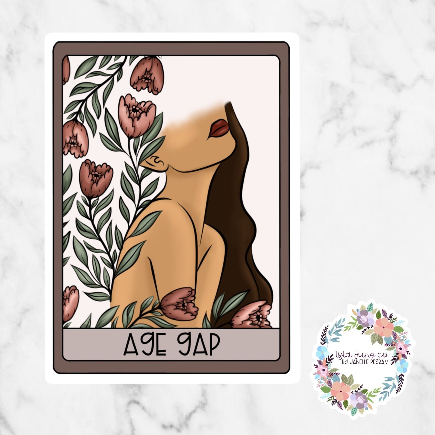 Age Gap Romance Tarot Card Trope sticker
