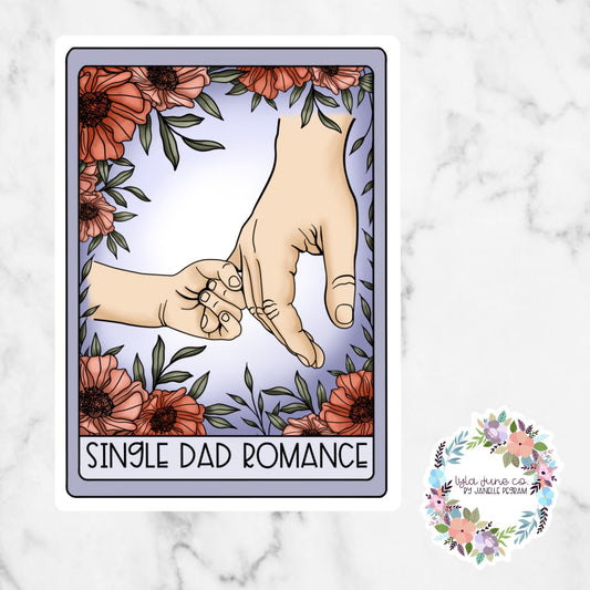 Single Dad Romance Tarot Card sticker