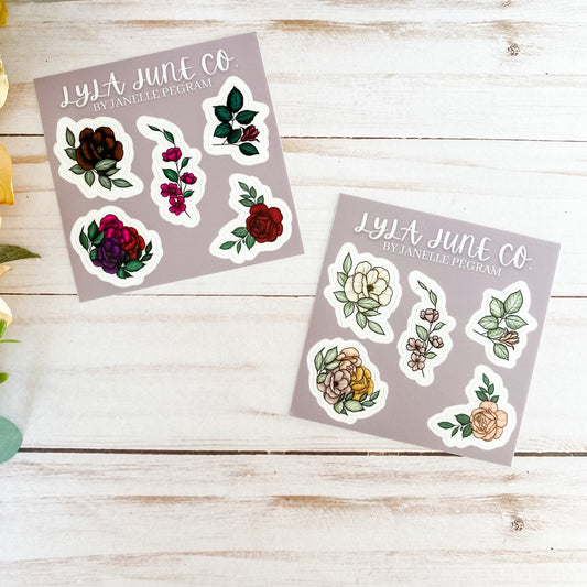 Mini Floral Sticker Sheets Vol I