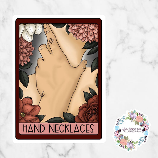 Hand Necklaces Tarot Card sticker