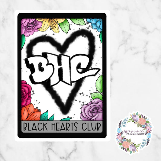 Black Hearts Club FitTeacherRachel Romance Tarot Card Trope sticker/