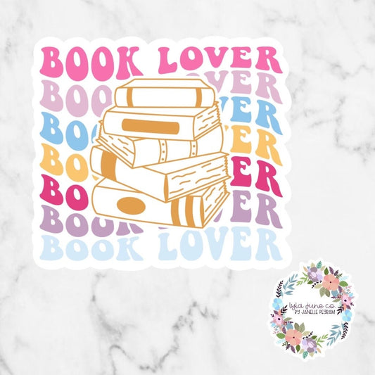 Book Lover colorful sticker