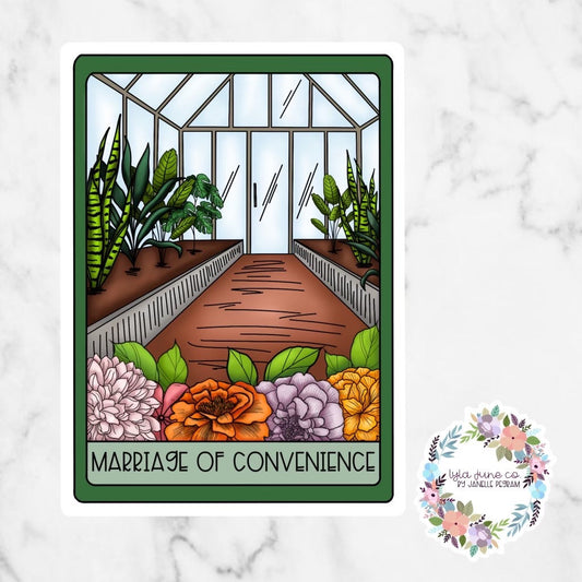 Marriage of Convenience Tarot Card sticker - Dreamland Billionaires by Lauren Asher