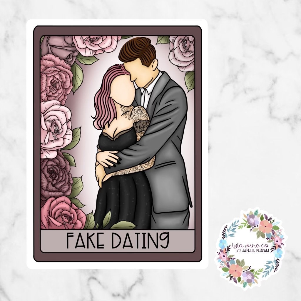 Fake Dating Tarot Card sticker - The Anti-Hero by Sara Cate