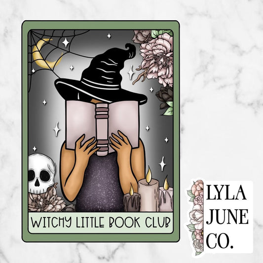 Witchy Little Book Club Tarot Card sticker