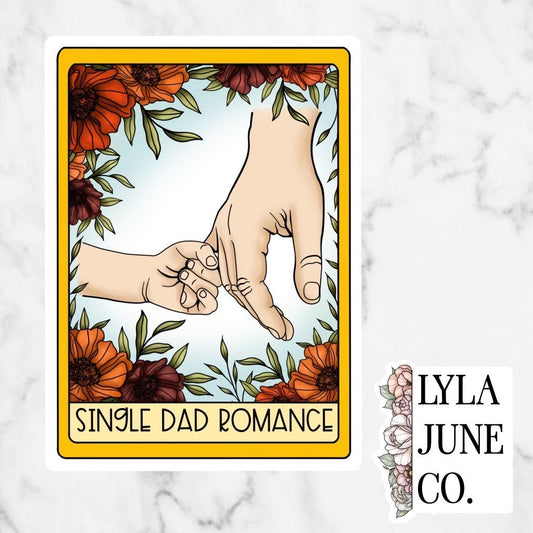Single Dad Romance Tarot Card sticker - Caught Up by Liz Tomforde
