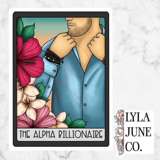 The Alpha Billionaire Tarot Card sticker - The Playboy by Marni Mann