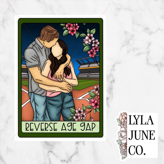 Reverse Age Gap Tarot Card sticker - The Shake Off by Lulu Moore