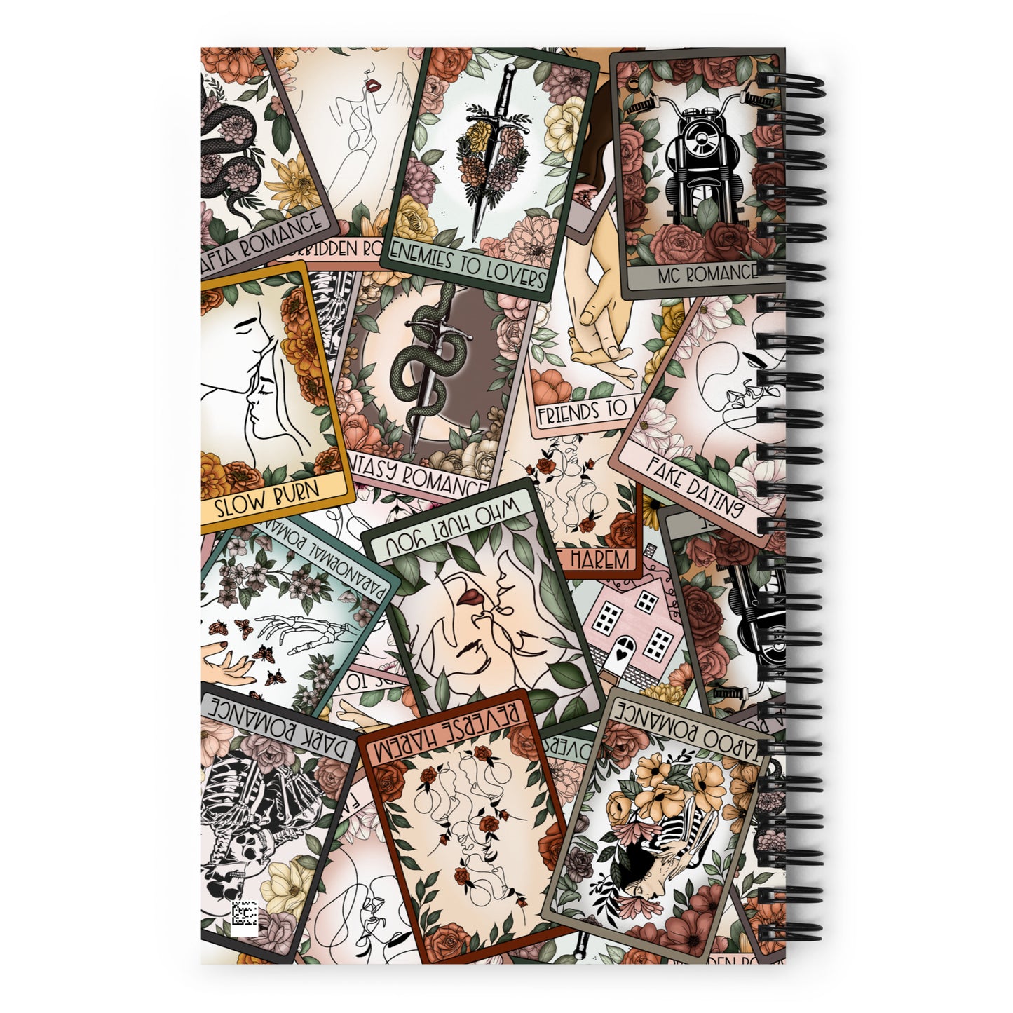 Romance Tarot Card Spiral notebook