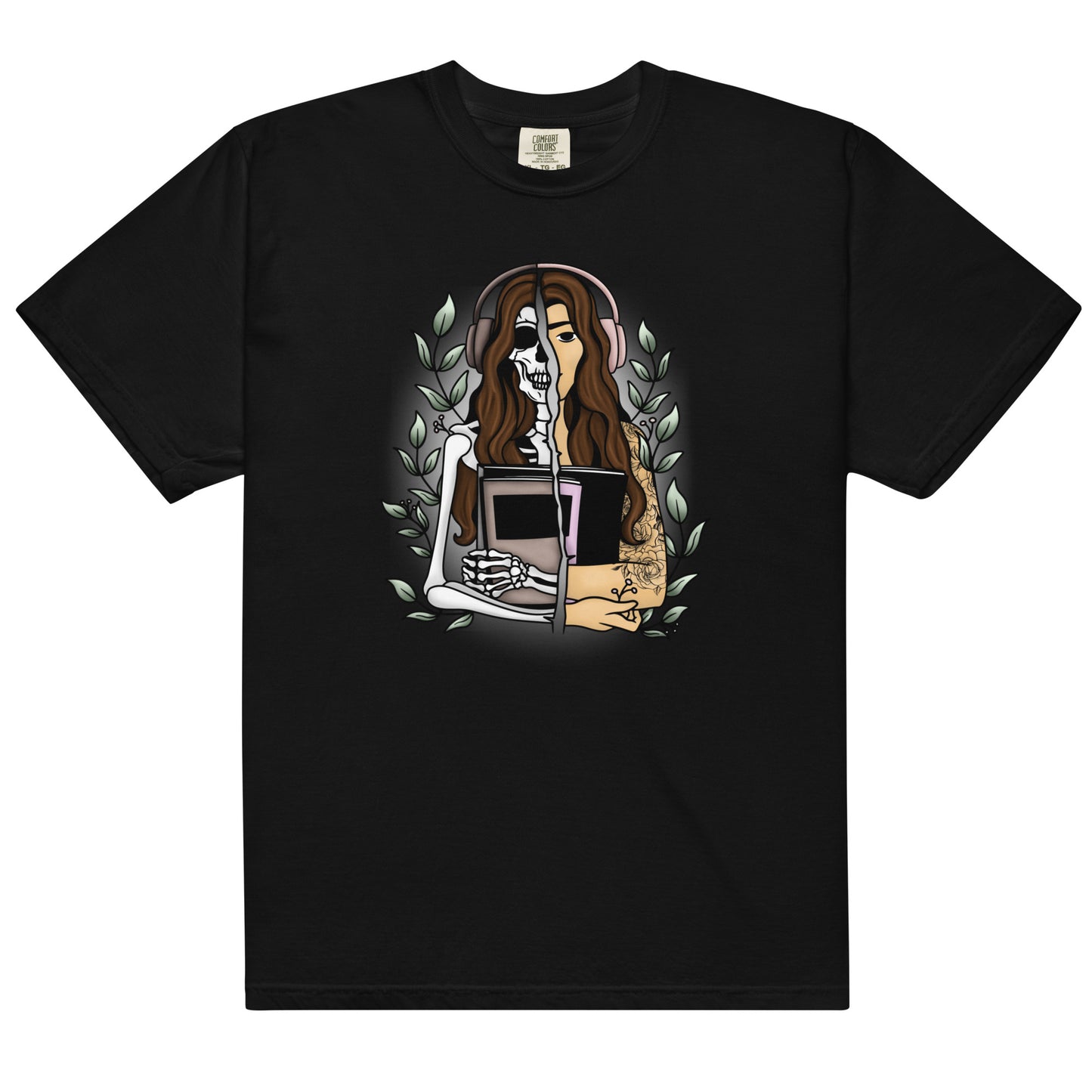 Audiobook Skeleton heavyweight t-shirt