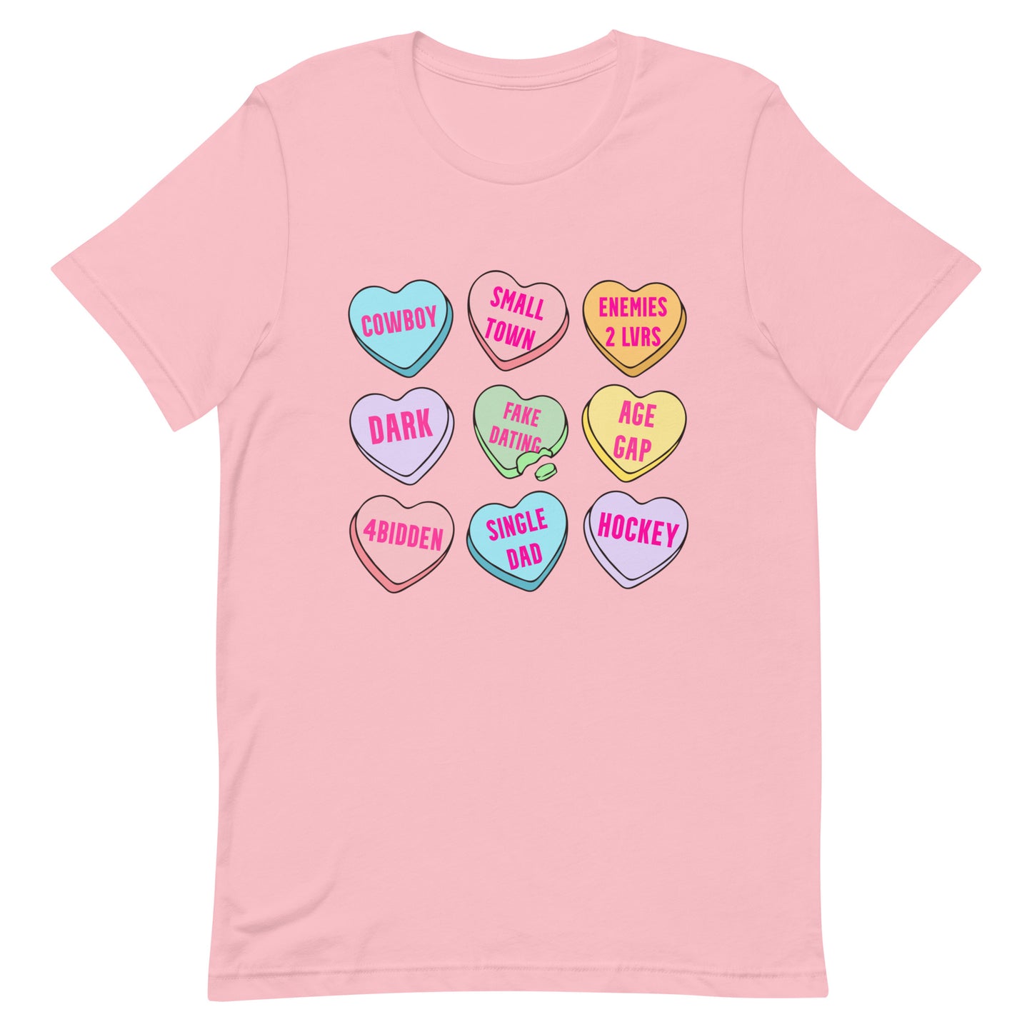 Romance Tropes Candy Hearts Valentines Unisex t-shirt