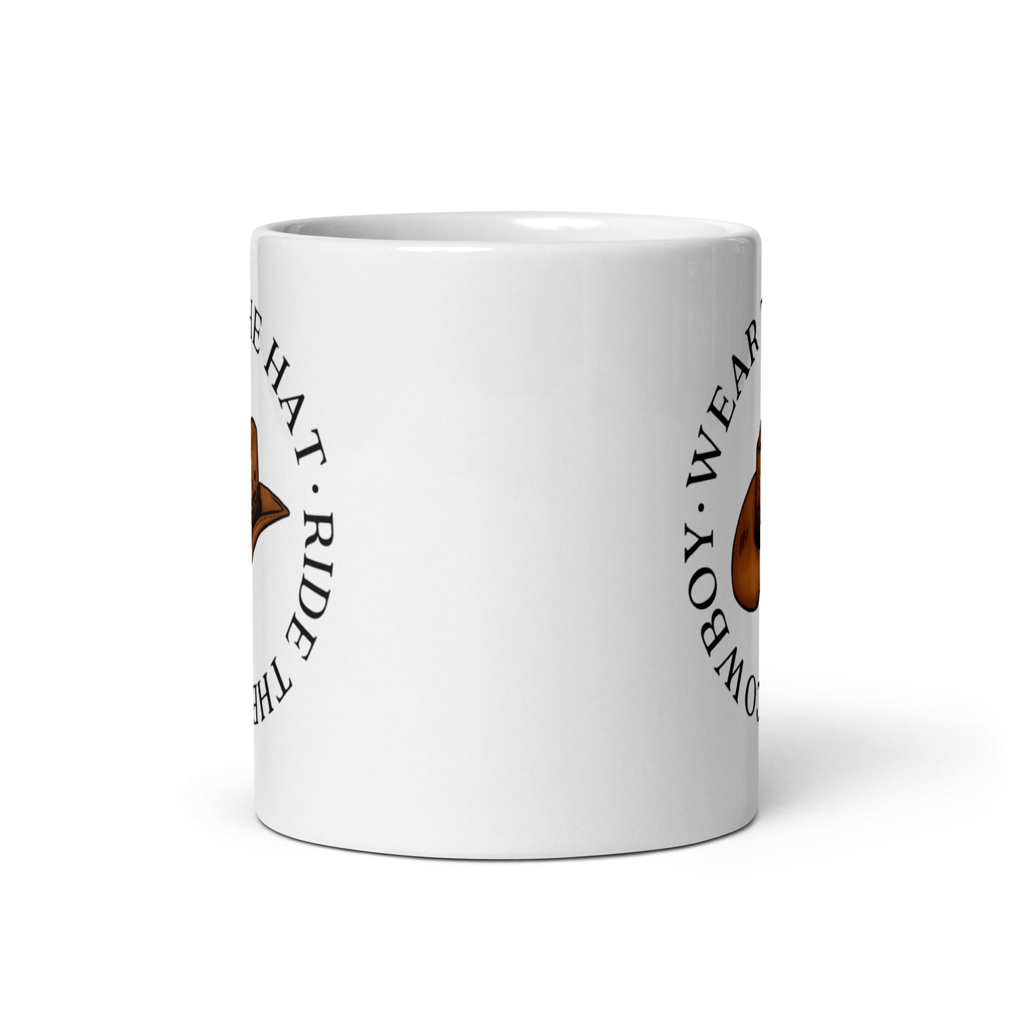 Wear the Hat, Ride the Cowboy / Elsie Silver Chesnut Springs White glossy mug