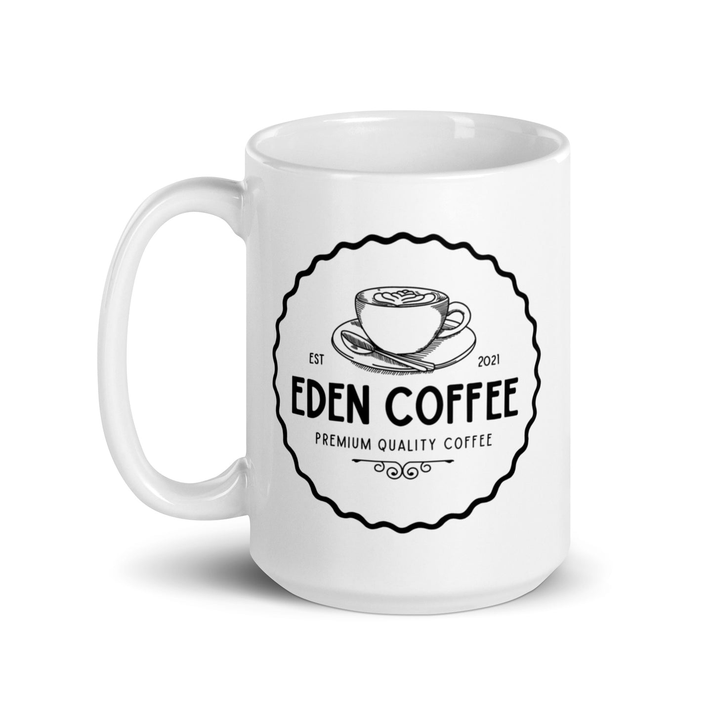 Eden Coffee Devney Perry White glossy mug
