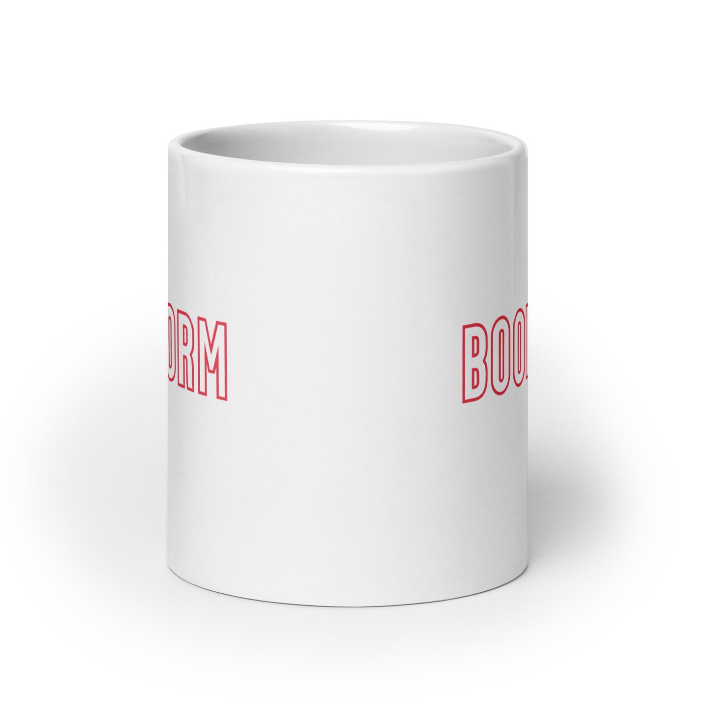 Bookworm White glossy mug