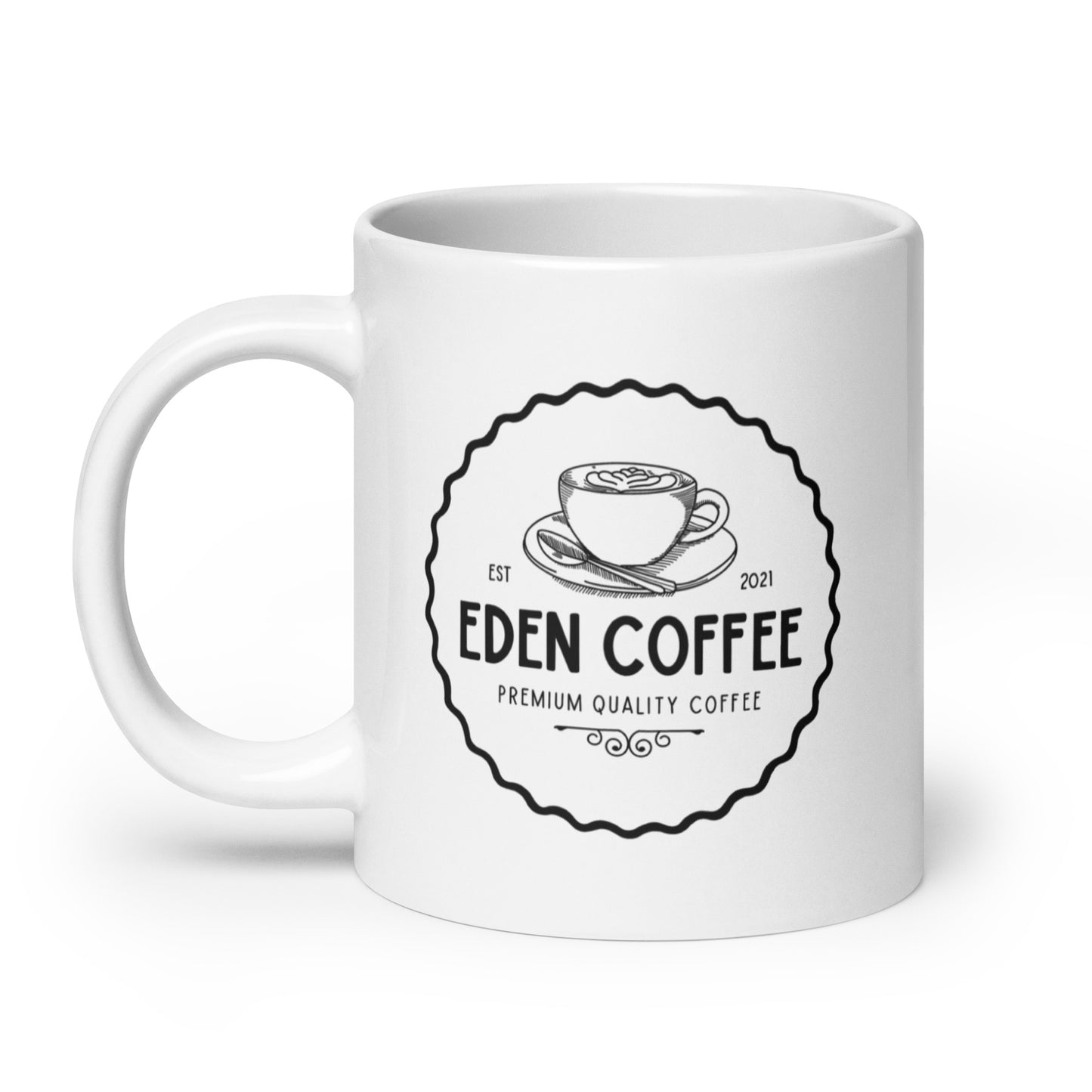 Eden Coffee Devney Perry White glossy mug